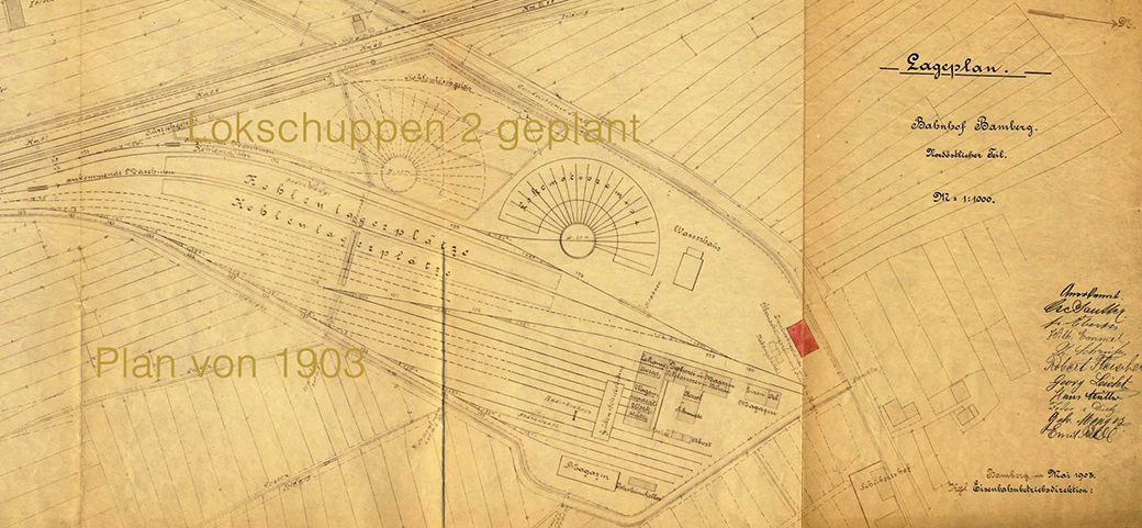 Lokschuppen Bamberg, Plan von 1903